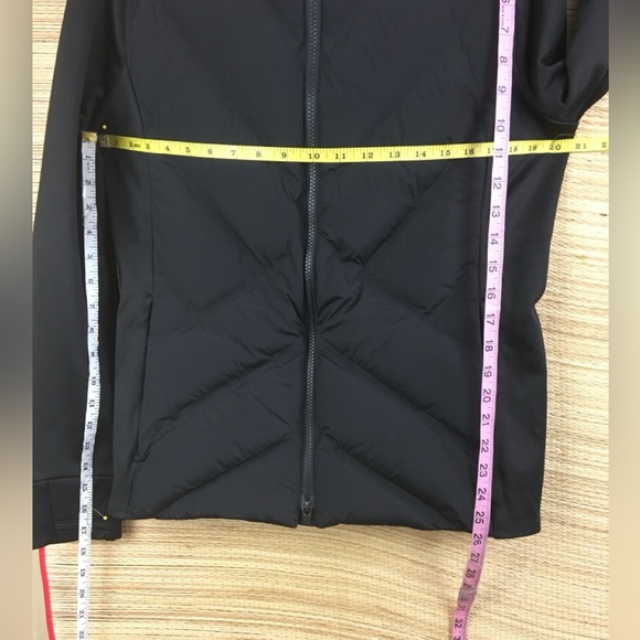 Athleta Inlet Hybrid Quilted Jacket Black Hooded Running Training NWOT Sz L/G - Picture 13 of 13